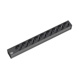 Bachmann Regleta de 9 salidas Schuko 19 pulgadas 2m Negro