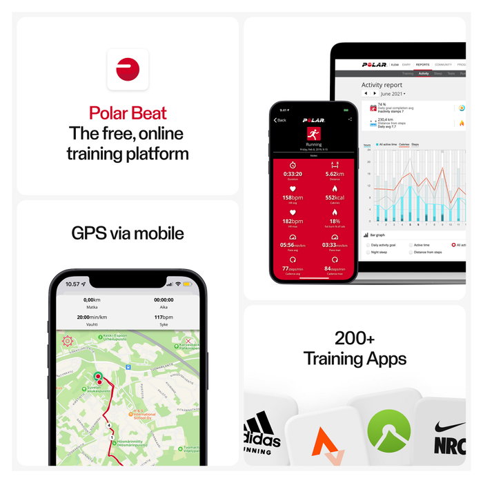 Polar H10 Monitor de Frecuencia Cardíaca Pecho ANT+ Bluetooth Negro Talla M-XXL