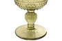 DKD Home Decor Set de 6 Copas de Cristal de 310 ml Relieve Verde