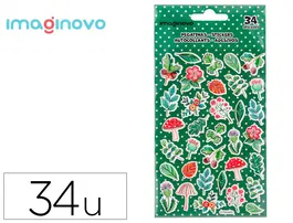 Imaginovo Pegatinas Flores Vintage de Papel 190x100 mm Scrapbook