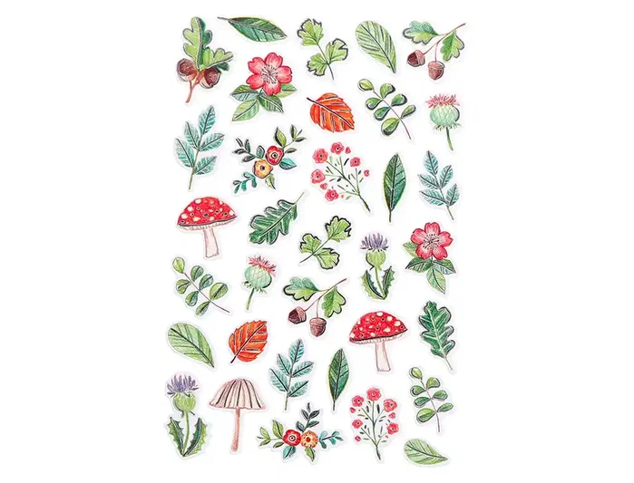 Imaginovo Pegatinas Flores Vintage de Papel 190x100 mm