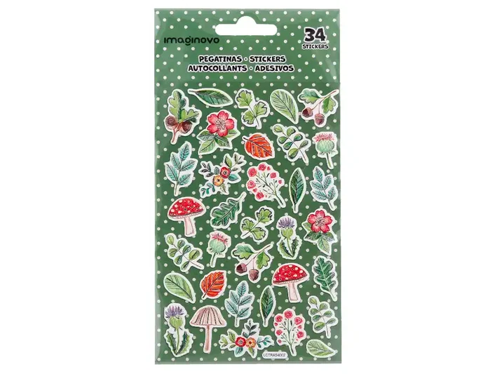 Imaginovo Pegatinas Flores Vintage de Papel 190x100 mm
