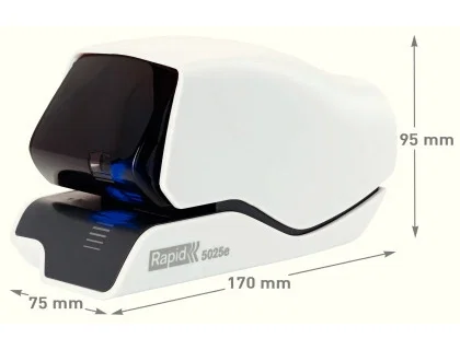 Rapid 5025e Grapadora Eléctrica 25 Hojas Color Blanco