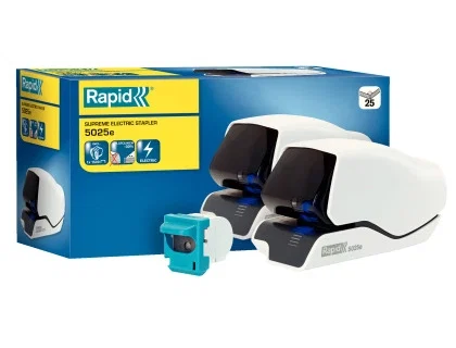 Rapid 5025e Grapadora Eléctrica 25 Hojas Color Blanco