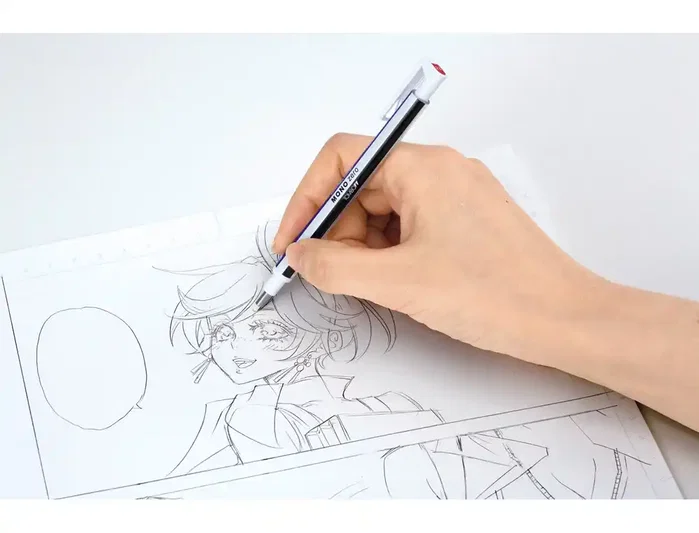 Tombow Mono Zero Portagomas con Clip y 2 Recambios, Punta Redonda 2,3 mm