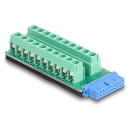 DeLOCK Adaptador USB Pfostenbuchse a bloque de terminales 67191 de 20 pines
