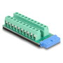 DeLOCK Adaptador USB Pfostenbuchse a bloque de terminales 67191 de 20 pines