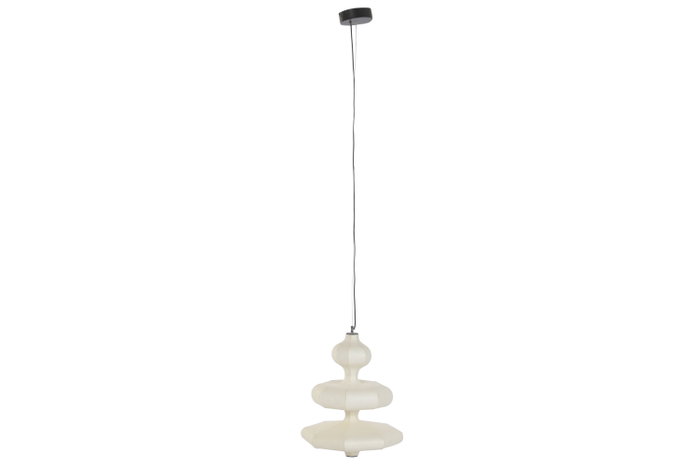 DKD Home Decor Lámpara de Techo India Lamps 2c25 LED Blanco Roto