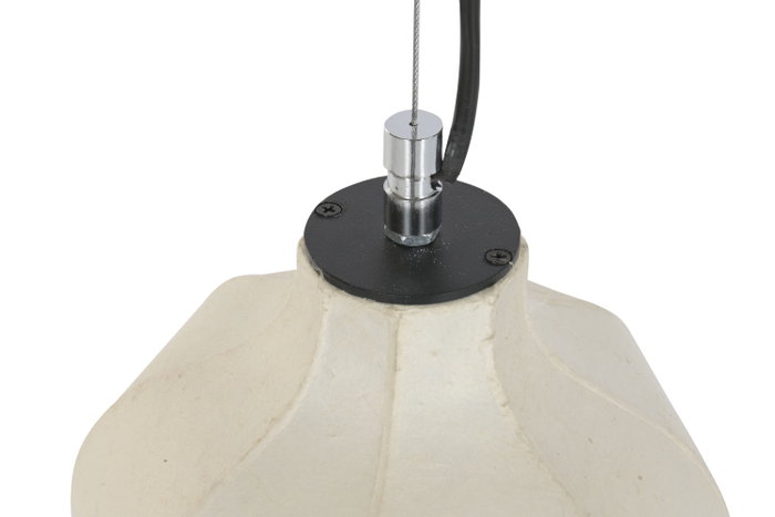DKD Home Decor Lámpara de Techo India Lamps 2c25 LED Blanco Roto