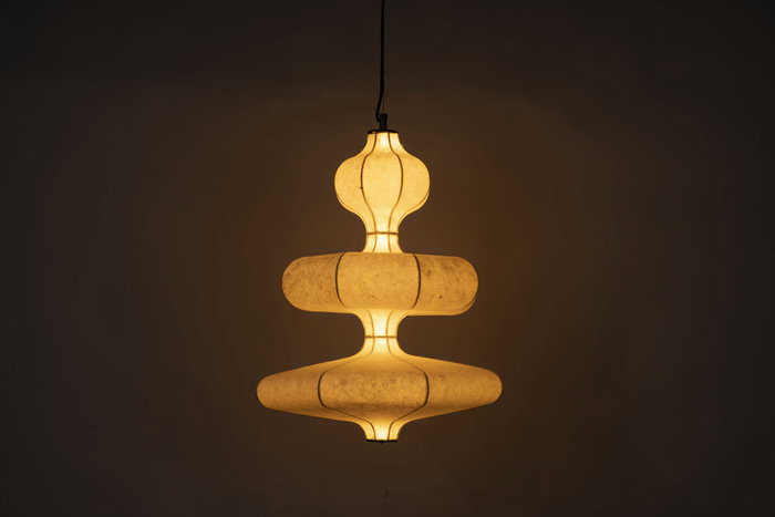 DKD Home Decor Lámpara de Techo India Lamps 2c25 LED Blanco Roto