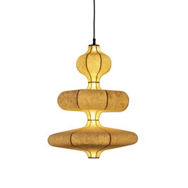 DKD Home Decor Lámpara de Techo India Lamps 2c25 LED Blanco Roto