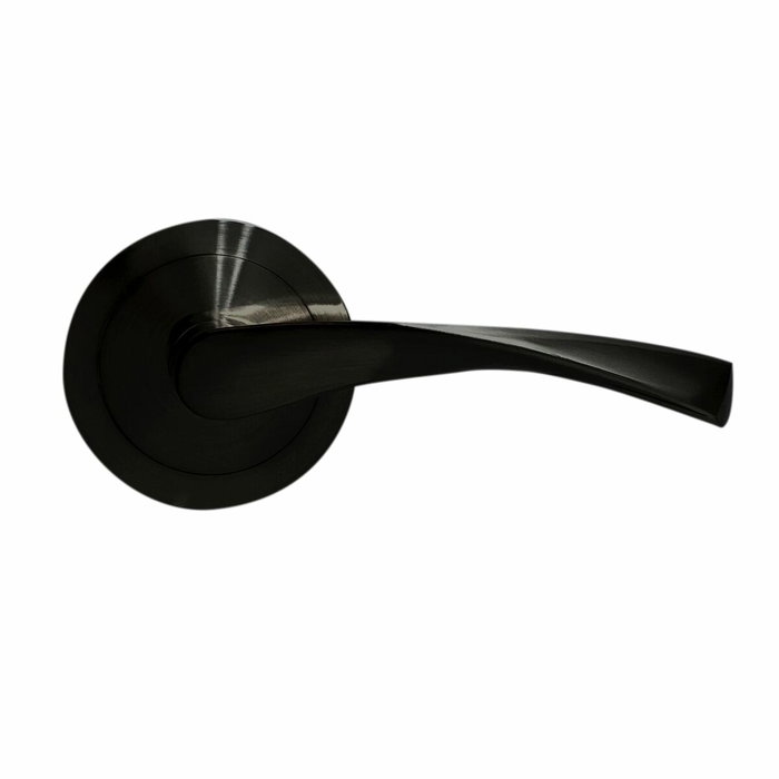 Edm Juego de roseta modelo 707 de aluminio negro ø65 mm