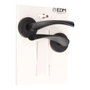 EDM Juego Roseta Modelo 707, Aluminio Acabado Negro, Ø65 x 120 mm con Tornillos Incluidos