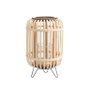 DKD Home Decor Portavelas de Bambú, Metal y Cristal Natural