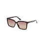 Guess Gafas GU00099 Gafas de Sol Mujer Cuadradas Polarizadas Marrón 55 mm