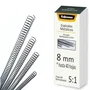 Fellowes Espiral Metálica Paso 5:1 8 mm A4 Negro Pack 25 Ud