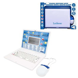 Lexibook Ordenador Educativo Bilingüe Español/Inglés para Niños, 170 Actividades (85 en Cada Idioma), Pantalla de 6.7"