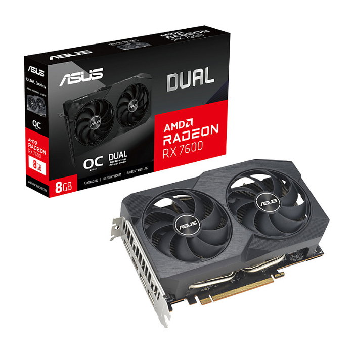 ASUS Radeon RX 7600 DUAL OC V2 8GB GDDR6 Tarjeta Gráfica