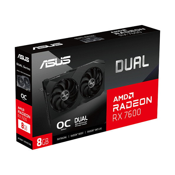 ASUS Radeon RX 7600 DUAL OC V2 8GB GDDR6 Tarjeta Gráfica
