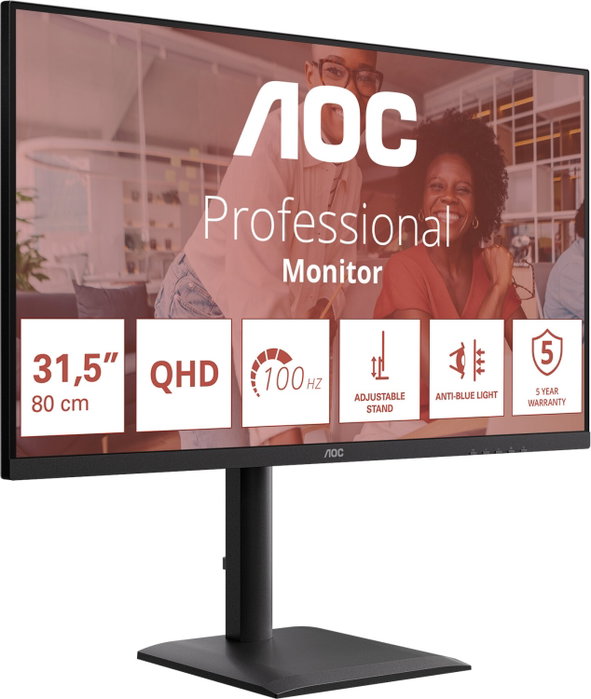AOC Q32E4U Monitor 31,5 pulg. QHD IPS 100Hz Negro AOC Q32E4U Monitor 31,5 pulg. QHD IPS 100Hz Negro