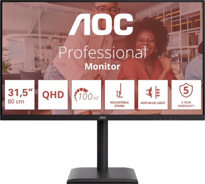 AOC Q32E4U Monitor 31,5 pulg. QHD IPS 100Hz Negro AOC Q32E4U Monitor 31,5 pulg. QHD IPS 100Hz Negro