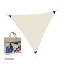 Basics Toldo Vela Triángulo Crema 3,60 x 3,60 x 3,60 m Resistente al Agua UPF 50+