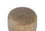 Giner y Colomer Puff Redondo Tapizado en Piel Natural Beige