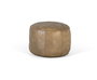 Giner y Colomer Puff Redondo Tapizado en Piel Natural Beige