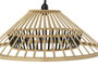 DKD Home Decor Lámpara Techo Bambú Marrón 60 x 60 x 26 cm