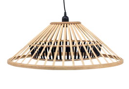DKD Home Decor Lámpara Techo Bambú Marrón 60 x 60 x 26 cm