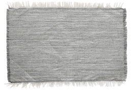 DKD Home Decor Individuales Blanco Gris Poliéster Reciclado Algodón Reciclado 46 x 0.1 x 33 cm (6 Unidades)