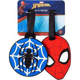 PEERS HARDY Set 2 Etiquetas de Equipaje Spiderman Marvel Silicona