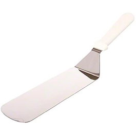 Espátula ABS blanco hoja redondeada 18 cm