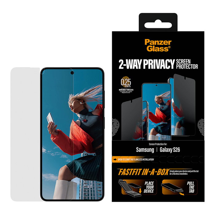 PanzerGlass Protector de pantalla 2-Way Privacy para Samsung Galaxy S26 Ultra-Wide Fit