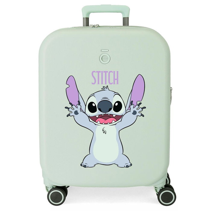 JOUMMA BAGS Maleta trolley ABS Playful Stitch Disney 55cm 4 ruedas dobles con cierre de combinacion y organizador interior JOUMMA BAGS Maleta trolley ABS Playful Stitch Disney 55cm 4 ruedas dobles con cierre de combinacion y organizador interior