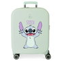 JOUMMA BAGS Maleta trolley ABS Playful Stitch Disney 55cm 4 ruedas dobles con cierre de combinacion y organizador interior