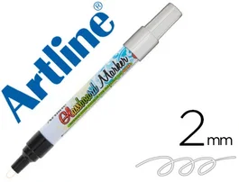 Artline Glass Marker Blanco para Cristal con Borrado en Seco o Húmedo