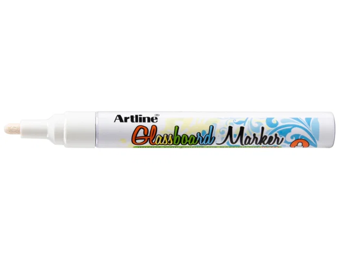 Artline Glass Marker Blanco para Cristal con Borrado en Seco o Húmedo Artline Glass Marker Blanco para Cristal con Borrado en Seco o Húmedo