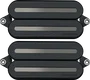 Fishman Set 2 Pastillas Humbucker Fluence Modern Open Core Rails - Negra / Black Nickel