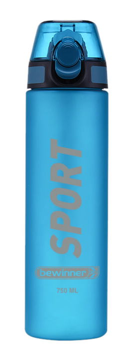 Bewinner Botella Sport Agua 750 ml. Dimensiones: Alto 26,2 cm, Ancho 7,1 cm, Largo 7,8 cm. (12 Unidades)
