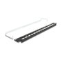 DeLOCK Panel de Conexión D-Typ de 19 Pulgadas, Patchpanel con Entlastungsschiene, 16 Puertos, 1U, Negro, Montaje en Rack, 78.1 mm