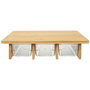Cook Concept Tabla Cortar con 3 Cajones de Bambú y Plástico para Cocina Medidas 32x25 cm