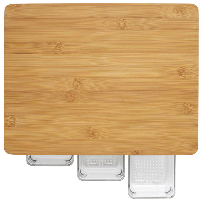 Cook Concept Tabla Cortar con 3 Cajones de Bambú y Plástico para Cocina Medidas 32x25 cm Cook Concept Tabla Cortar con 3 Cajones de Bambú y Plástico para Cocina Medidas 32x25 cm