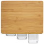 Cook Concept Tabla Cortar con 3 Cajones de Bambú y Plástico para Cocina Medidas 32x25 cm