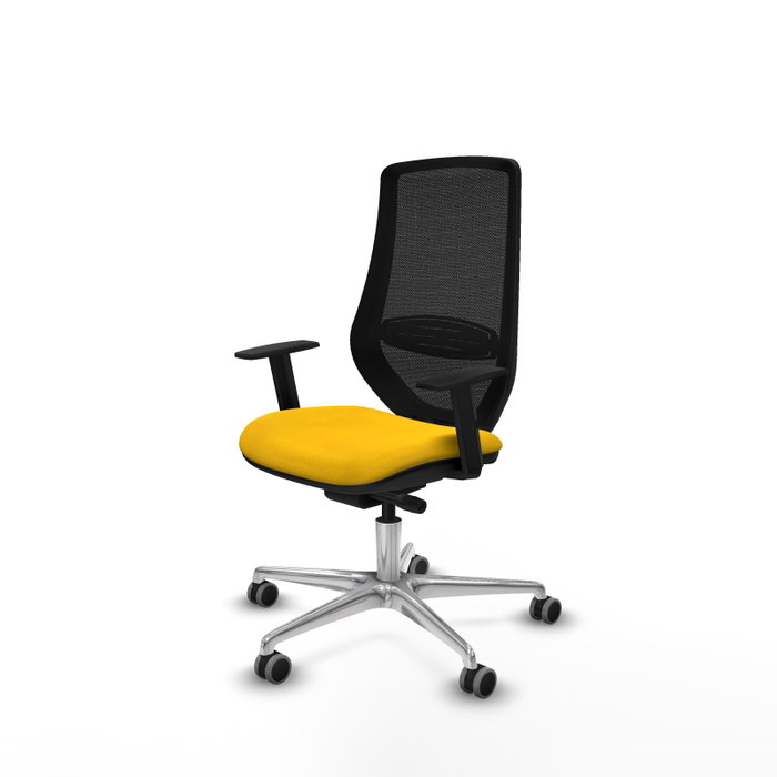 PIQUERAS Y CRESPO Silla de oficina Mardos con mecanismo Sincro/Traslack, Amarillo/Negro PIQUERAS Y CRESPO Silla de oficina Mardos con mecanismo Sincro/Traslack, Amarillo/Negro