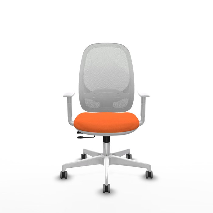 PIQUERAS Y CRESPO Silla de oficina Cilanco Naranja y Blanco