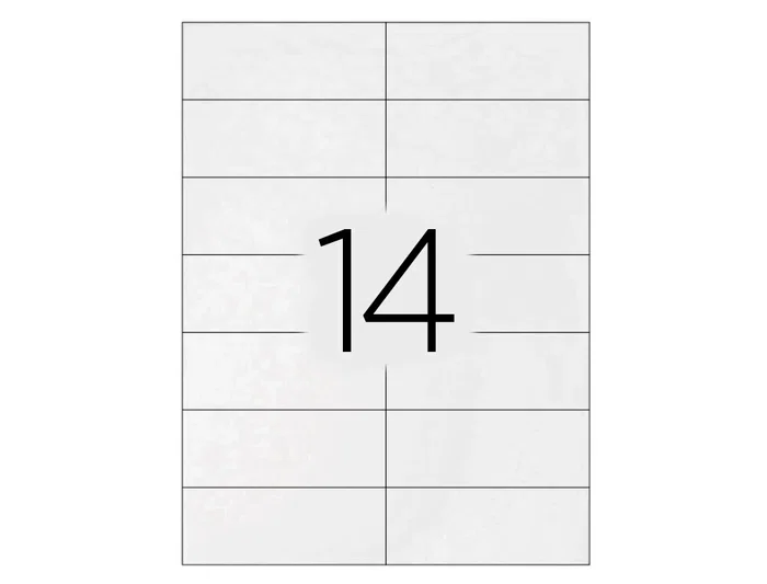 Q-connect KF10656 Etiquetas Adhesivas 105x42,3 mm para Ink-jet, Láser, Fotocopiadora, Caja 100 Hojas DIN A4