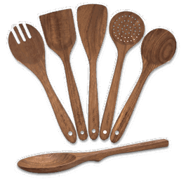 Cecotec NATURE 6 PZAS Set de utensilios de madera de acacia