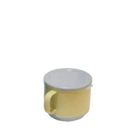 AMC Politray Taza Térmica Crema 25 cl, Taza de Polipropileno para Viaje, Capacidad 250 ml, Diámetro 8.4 cm (Set de 20)