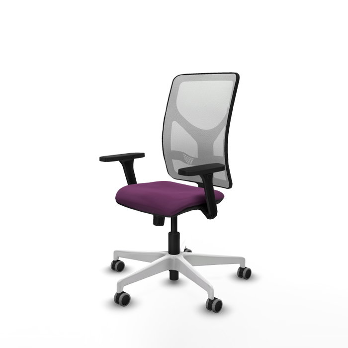 PIQUERAS Y CRESPO Silla de oficina Motilla con mecanismo Sincro, Morado y Blanco
